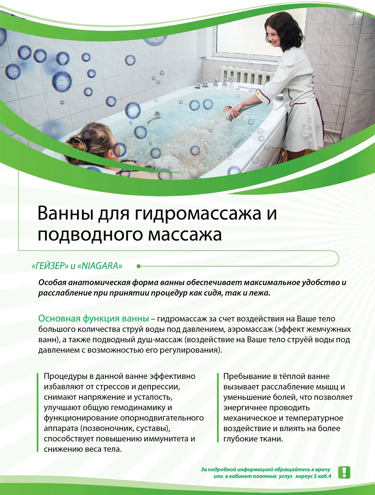 Ванны для гидромассажа и подводного массажа