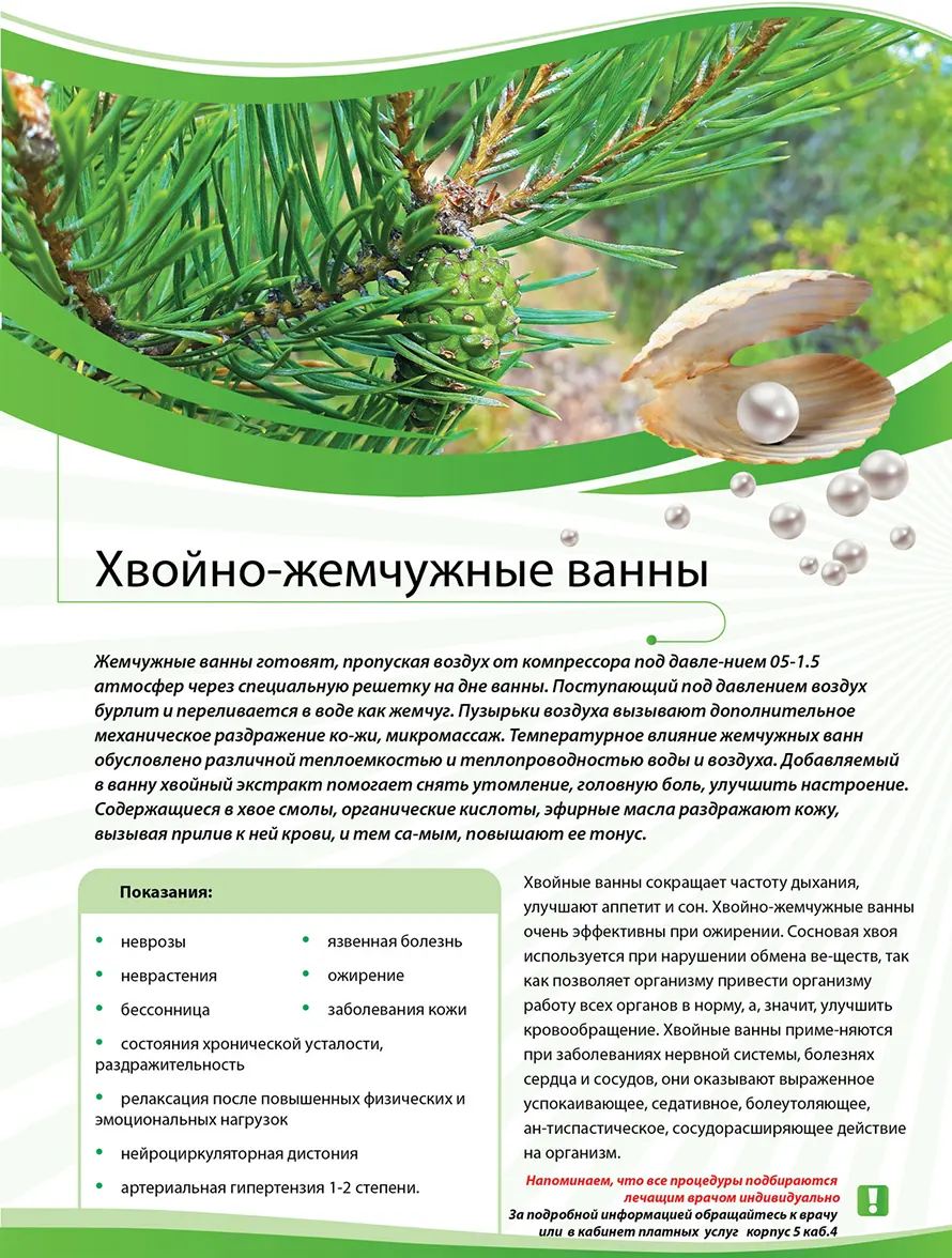 Хвойно-жемчужная ванна